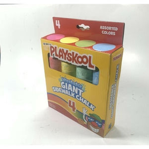 Playskool Four (4) Giant Washable‎ Sidewalk Chalk - New Factory Sealed